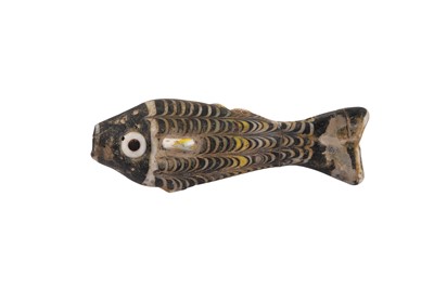 Lot 747 - MODERN FORGERY - RTV - A POLYCHROME GLASS TILAPIA (BOLTI FISH) PENDANT