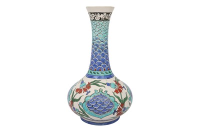 Lot 722 - A PAUL MILET SEVRES IZNIK-STYLE PORCELAIN VASE