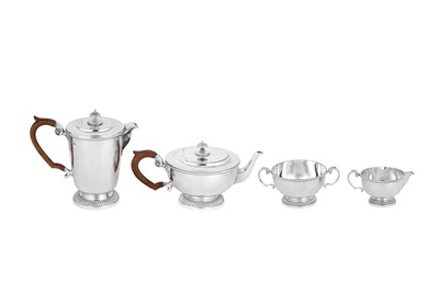 Lot 483 - A George V sterling silver four-piece tea and coffee service, London 1926/28 by Garrards