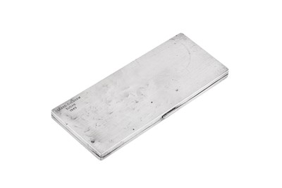 Lot 257 - A large mid-20th century Sudanese unmarked silver cigarette case, Omdurman dated 1945