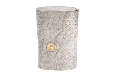 Lot 789 - A NORTH AFRICAN ENGRAVED SILVER TOBACCO CASE