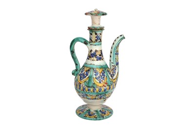 Lot 793 - A NORTH AFRICAN POTTERY ROSEWATER SPRINKLER