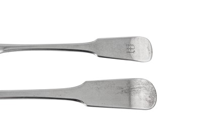Lot 391 - A George IV Scottish provincial silver tablespoon, Banff circa 1825 by George Elder (active 1819-43)