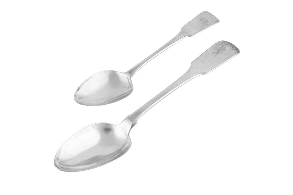 Lot 391 - A George IV Scottish provincial silver tablespoon, Banff circa 1825 by George Elder (active 1819-43)