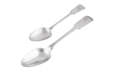 Lot 391 - A George IV Scottish provincial silver tablespoon, Banff circa 1825 by George Elder (active 1819-43)