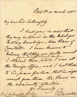 Lot 269 - Palmerston (Henry John Temple, Viscount of)