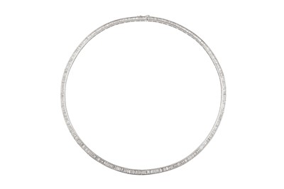 Lot 149 - A diamond rivière necklace