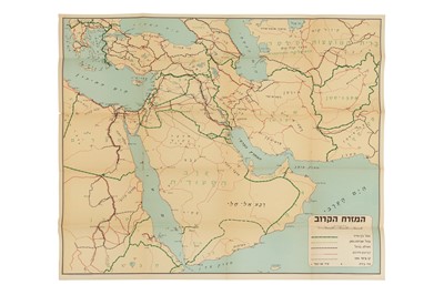 Lot 736 - A LARGE MAP OF HA-MIZRACH HA-KAROV (THE NEAR EAST)