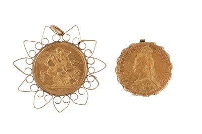 Lot 62 - A PENDANT TOGETHER WITH A RING