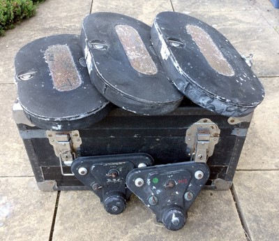 Lot 250 - 3 Arriflex 500' 16mm Film Magazines & Mounts.