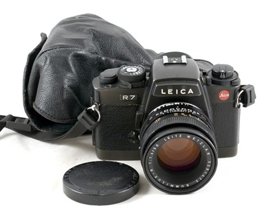 Lot 179 - Leica R7 & 50mm f1.4 Summilux-R Lens.