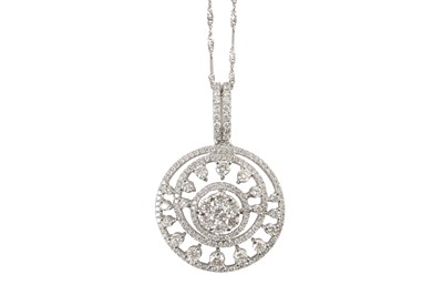 Lot 162 - A diamond pendant necklace
