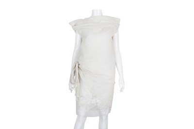 Lot 710 - Issey Miyake Ivory Muslin Drap Dress - Size 3