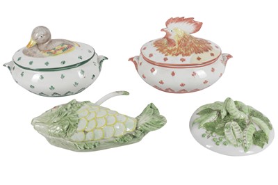 Lot 205 - FOUR 20TH CENTURY DECORATIVE TUREENS