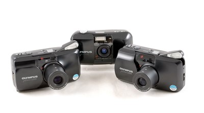 Lot 494 - Pair of Olympus MJU Zoom Compact Cameras.