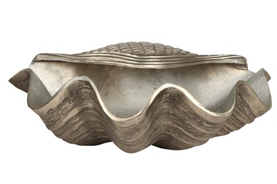 Lot 370 - PURE WHITE LINES, A BRASS CLAM WINE COOLER
