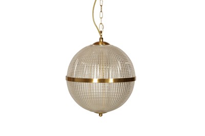 Lot 343 - PURE WHITE LINES, A SMALL CLEAR PARISIAN GLOBE PENDANT LIGHT