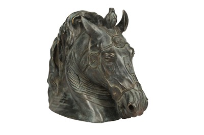 Lot 247 - PURE WHITE LINES, A HORSE HEAD STATUE