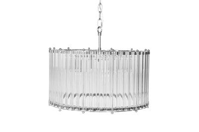 Lot 347 - PURE WHITE LINES, A MEDIUM NICKEL MONZA CHANDELIER