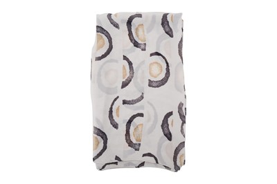 Lot 353 - Chanel Grey CC Logo Silk Print Scarf