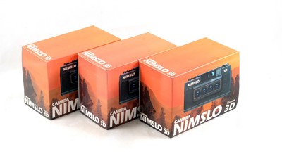 Lot 340 - A "Trade Pack" of Three, NOS, Nimslo Lenticular Cameras.