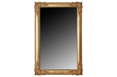 Lot 141 - A 19TH CENTURY FRENCH GILTWOOD OVERMANTEL MIRROR
