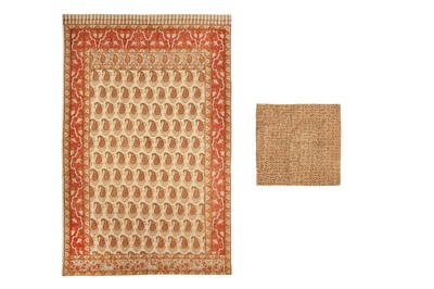 Lot 641 - A KALAMKARI BOCCHA AND A BEDSPREAD