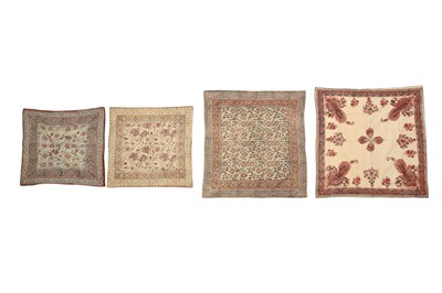 Lot 554 - A GROUP OF FOUR KALAMKARI BOCCHAS