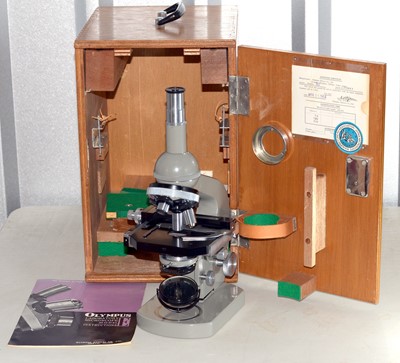 Lot 445 - Olympus Model E Laboratory Microscope.
