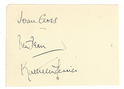 Lot 113 - Opera Singers.- Kathleen Ferrier, Peter Pears and Joan Cross