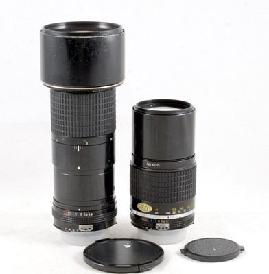 Lot 337 - Nikkor 300mm f4.5 & 200mm f4 Ais Lenses.