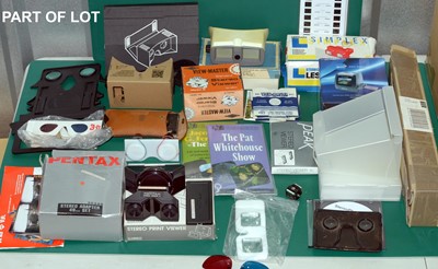 Lot 618 - Large Collection of Stereo Viewers and 3D Slides.