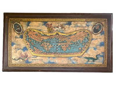 Lot 224 - Mural.- Typus de la carta cosmographica de Gaspar Vopellio Medeburgense