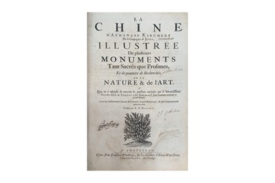 Lot 242 - Kircher (Athanasius).La Chine Illustree de Plusieurs Monuments tant Sacres que Profanes. 1670