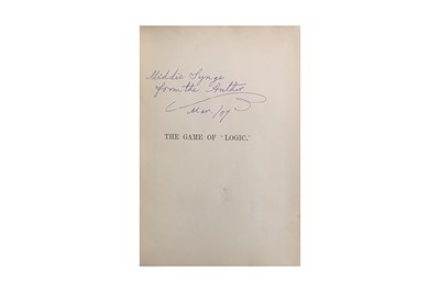 Lot 47 - Presentation Copy. Carroll. Game of Logic