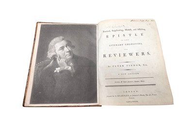 Lot 46 - 'Peter Pindar'A Poetical, Supplicating, Modest, and Affecting Epistle to...the Reviewers, 1789-92