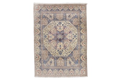 Lot 111 - AN EXTREMELY FINE PART SILK NAIN CARPET, CENTRAL PERSIA
