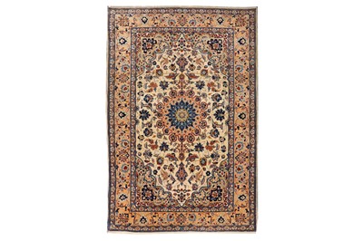 Lot 16 - AN EXTREMELY FINE PART SILK ISFAHAN RUG, CENTRAL PERSIA