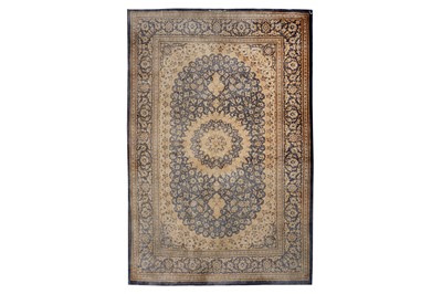 Lot 30 - AN EXTREMELY FINE SIGNED  SILK QUM RUG, CENTRAL PERSIA