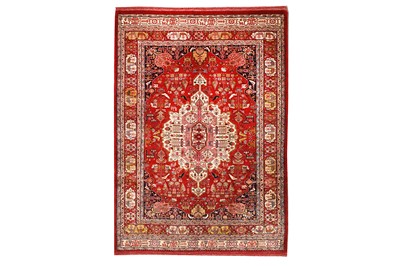 Lot 77 - A FINE  PART SILK NORTH-EAST PERSIAN CARPET