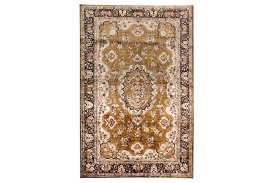 Lot 78 - A VERY FINE SILK QUM RUG, CENTRAL PERSIA