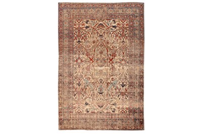 Lot 95 - AN ANTIQUE SILK HERIZ RUG WITH WAQ-WAQ DESIGN, NORTH-WEST PERSIA