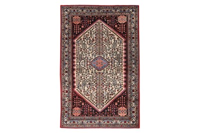 Lot 92 - A FINE ABADEH RUG, WEST PERSIA