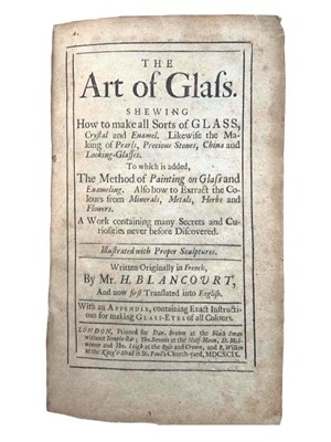 Lot 247 - Glass making.- Haudicquer de Blancourt (Jean de)