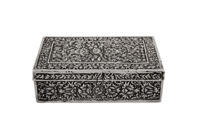 Lot 388 - An early 20th century Cambodian silver box, circa 1930