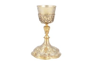 Lot 490 - A late 18th century Austrian 13 loth (812 standard) silver gilt chalice, Vienna probably 1786 by Matthias Augenstein (active 1780-1821)