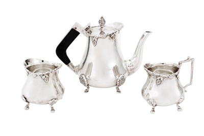 Lot 359 - A mid-20th century Indian silver three-piece bachelor coffee service, circa 1960