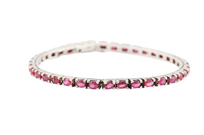 Lot 48 - A ruby bracelet