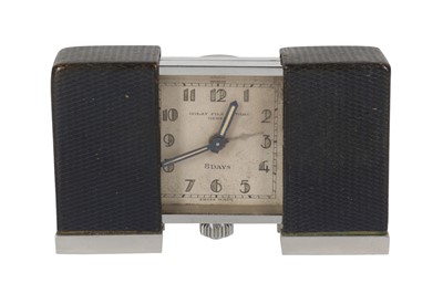 Lot 528 - A GOLAY FILS & STAHL EIGHT DAY TRAVEL CLOCK