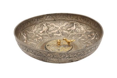 Lot 56 - AN OTTOMAN PARCEL-GILT REPOUSSÉ SILVER BOWL (TAZA)